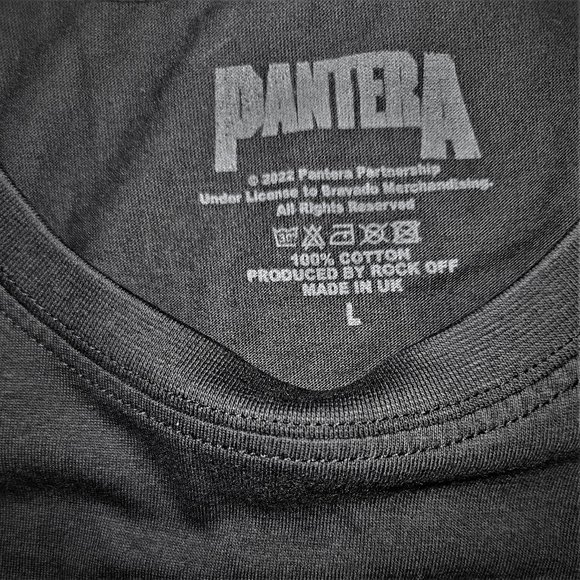 Pantera 101 Proof Logo rock metal Official T-shirt L made in UK NWT - Picture 3 of 3